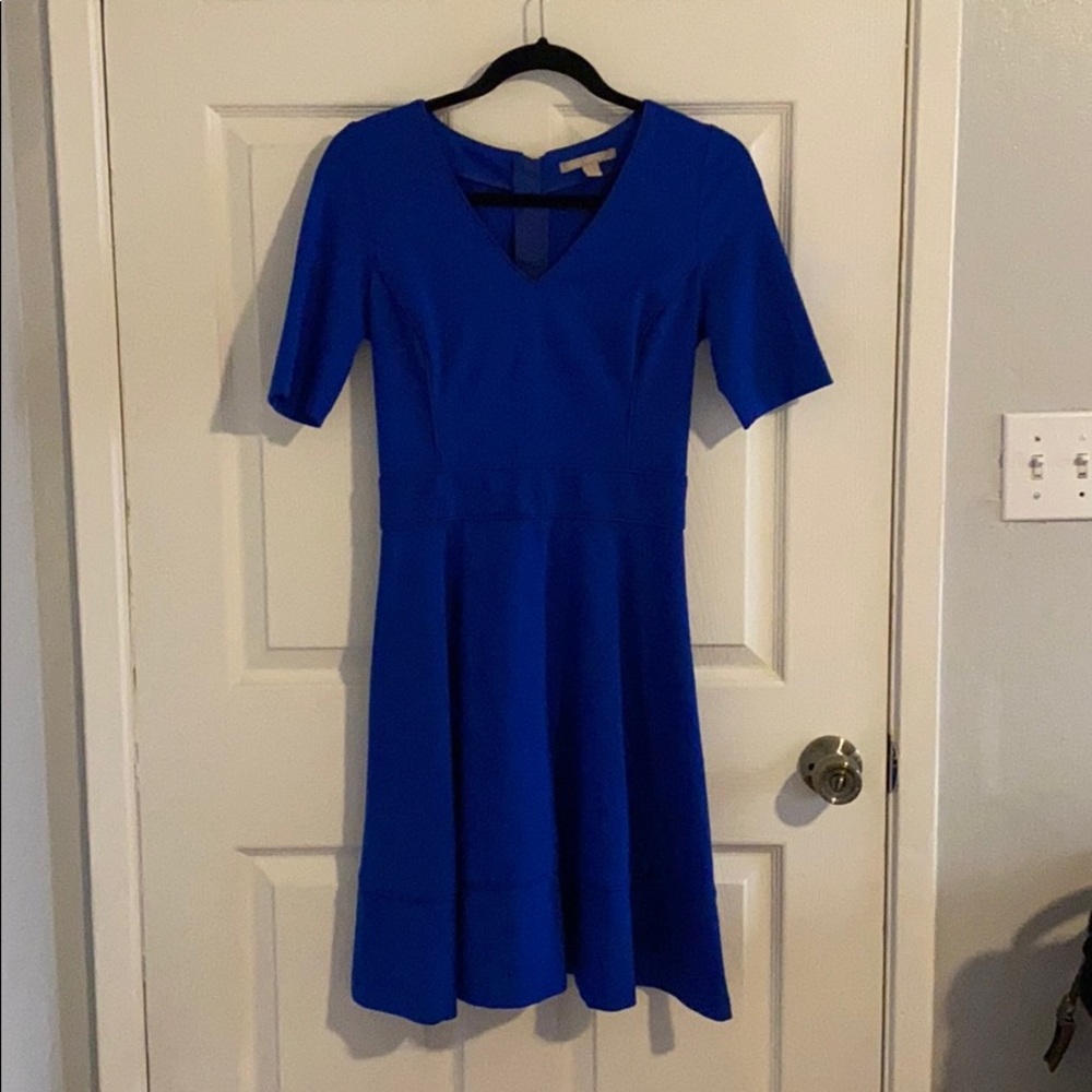 Banana Republic Piped Ponte Fit and Flare Dress